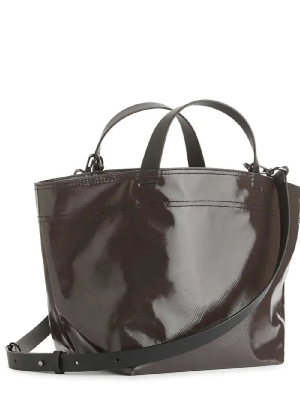 Arket Dark Brown Crossbody Tote